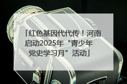 红色基因代代传！河南启动2025年“青少年党史学习月”活动